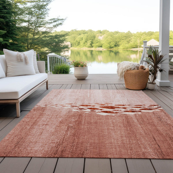 Homeroots 3' Sky Blue Nautical Area Rug - Stylish Washable Indoor/Outdoor Design For Home & Patio Decor 8' X 10' Polyester 579189