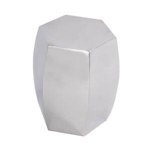 Butler Specialty Carter Hexagon Drum Table - Elegant Stainless Steel Accent Table To Enhance Your Modern Decor Silver Stainless Steel 5792025-butler