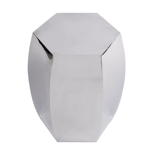 Butler Specialty Carter Hexagon Drum Table - Elegant Stainless Steel Accent Table To Enhance Your Modern Decor Silver Stainless Steel 5792025-butler