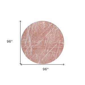 Homeroots 3' Artichoke Green And Ivory Abstract Washable Area Rug - Ideal For Indoor And Outdoor Spaces 8' Round Polyester 579212