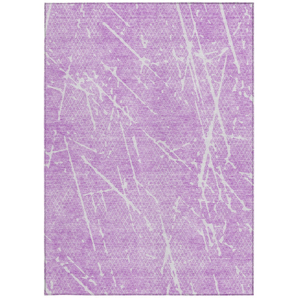 Homeroots 3' Artichoke Green And Ivory Abstract Washable Area Rug - Ideal For Indoor And Outdoor Spaces 8' X 10' Polyester 579231