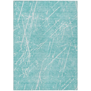Homeroots 3' Artichoke Green And Ivory Abstract Washable Area Rug - Ideal For Indoor And Outdoor Spaces 9' X 12' Polyester 579238