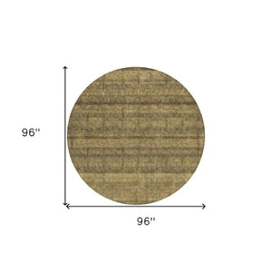 Homeroots 3' Stylish Striped Washable Area Rug - Ideal For Indoor And Outdoor Use, Durable, Stain Resistant 8' Round Polyester 579242