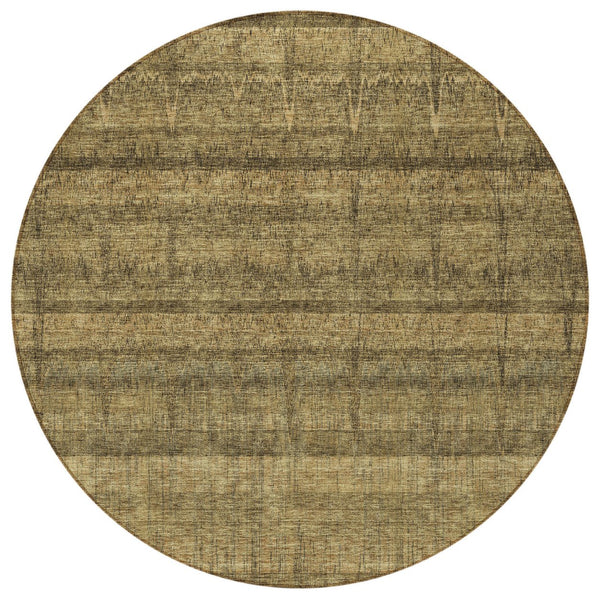Homeroots 3' Stylish Striped Washable Area Rug - Ideal For Indoor And Outdoor Use, Durable, Stain Resistant 8' Round Polyester 579242
