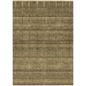 HomeRoots 9' Classic Striped Area Rug in Brown, Beige, and Chocolate for Indoor and Outdoor Versatility 9' X 12' 579244