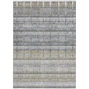 Homeroots 3' Stylish Striped Washable Area Rug - Ideal For Indoor And Outdoor Use, Durable, Stain Resistant 8' X 10' Polyester 579249