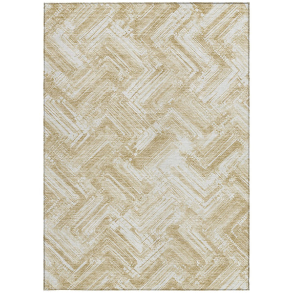 Homeroots 3' Geometric Washable Indoor Outdoor Area Rug - Durable, Stylish, And Stain-resistant For All Spaces 3' X 5' Polyester 579258