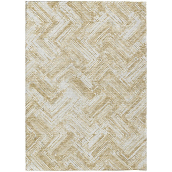 HomeRoots 9' Durable Machine-Washable Geometric Area Rug for Indoor and Outdoor Use - Easy Care and Stylish 9' X 12' 579262