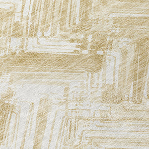 Homeroots 3' Geometric Washable Indoor Outdoor Area Rug - Durable, Stylish, And Stain-resistant For All Spaces 9' X 12' Polyester 579262