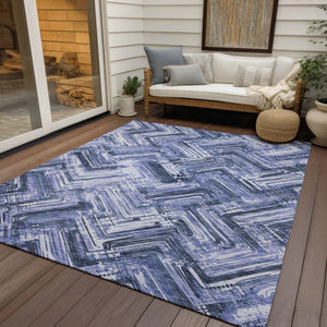 Homeroots 3' Geometric Washable Indoor Outdoor Area Rug - Durable, Stylish, And Stain-resistant For All Spaces 3' X 5' Polyester 579264