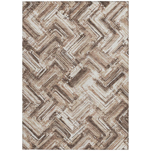 Homeroots 3' Geometric Washable Indoor Outdoor Area Rug - Durable, Stylish, And Stain-resistant For All Spaces 3' X 5' Polyester 579270