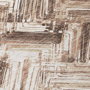 Homeroots 3' Geometric Washable Indoor Outdoor Area Rug - Durable, Stylish, And Stain-resistant For All Spaces 8' Round Polyester 579272