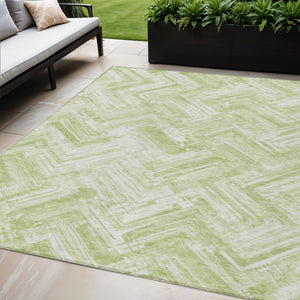 Homeroots 3' Geometric Washable Indoor Outdoor Area Rug - Durable, Stylish, And Stain-resistant For All Spaces 5' X 8' Polyester 579283