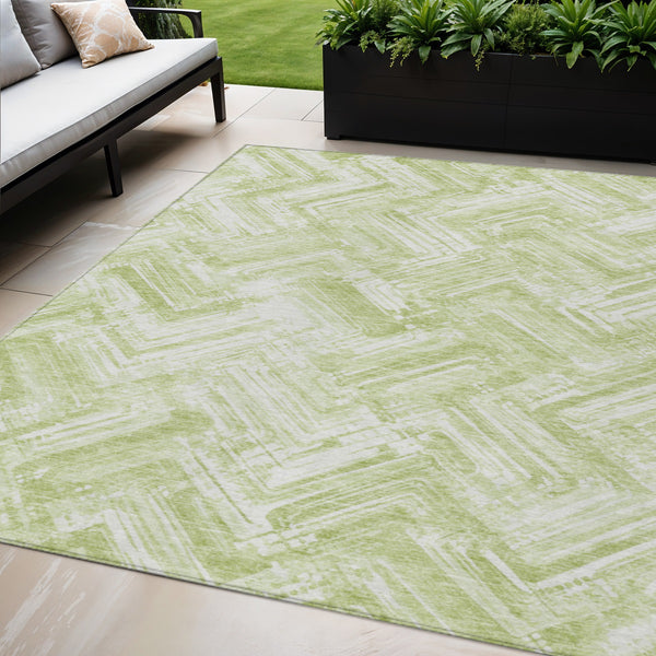 Homeroots 3' Geometric Washable Indoor Outdoor Area Rug - Durable, Stylish, And Stain-resistant For All Spaces 5' X 8' Polyester 579283