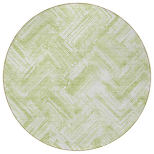 Homeroots 3' Geometric Washable Indoor Outdoor Area Rug - Durable, Stylish, And Stain-resistant For All Spaces 8' Round Polyester 579284