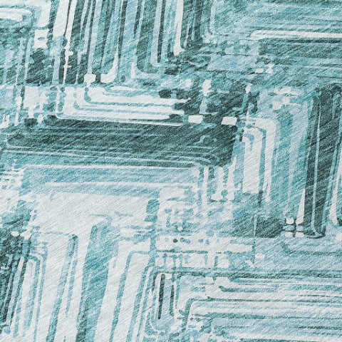 Homeroots 3' Geometric Washable Indoor Outdoor Area Rug - Durable, Stylish, And Stain-resistant For All Spaces 5' X 8' Polyester 579289