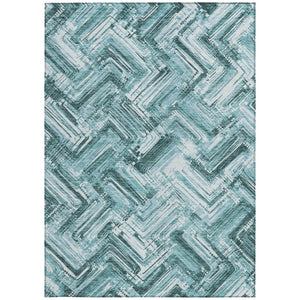 Homeroots 3' Geometric Washable Indoor Outdoor Area Rug - Durable, Stylish, And Stain-resistant For All Spaces 8' X 10' Polyester 579291