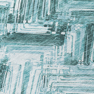 Homeroots 3' Geometric Washable Indoor Outdoor Area Rug - Durable, Stylish, And Stain-resistant For All Spaces 9' X 12' Polyester 579292