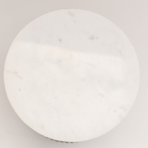 Homeroots 25" Black And White Solid Wood End Table   579294