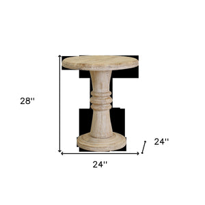 Homeroots 28" Brown Solid Wood End Table   579296
