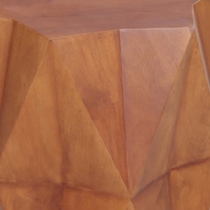 HomeRoots 24" Brown Solid Wood End Table - Versatile Mango Wood Accent Table for Modern & Rustic Spaces 579297