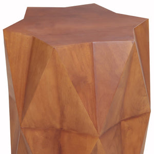 HomeRoots 24" Brown Solid Wood End Table - Versatile Mango Wood Accent Table for Modern & Rustic Spaces 579297