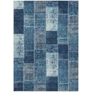 Homeroots 3' Artichoke Green And Ivory Patchwork Washable Area Rug For Indoor And Outdoor Spaces, Durable Design 3' X 5' Polyester 579313