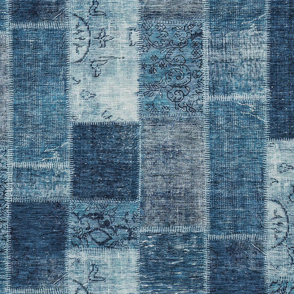 Homeroots 3' Artichoke Green And Ivory Patchwork Washable Area Rug For Indoor And Outdoor Spaces, Durable Design 8' X 10' Polyester 579316