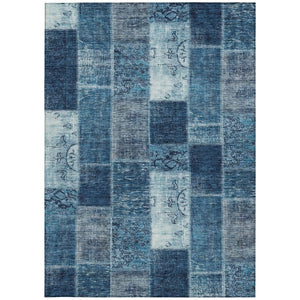 Homeroots 3' Artichoke Green And Ivory Patchwork Washable Area Rug For Indoor And Outdoor Spaces, Durable Design 10' X 14' Polyester 579318