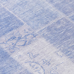 Homeroots 3' Artichoke Green And Ivory Patchwork Washable Area Rug For Indoor And Outdoor Spaces, Durable Design 8' Round Polyester 579357