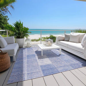 Homeroots 3' Artichoke Green And Ivory Patchwork Washable Area Rug For Indoor And Outdoor Spaces, Durable Design 10' X 14' Polyester 579360