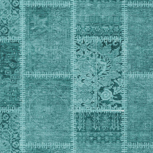 Homeroots 3' Brown And Beige Patchwork Washable Area Rug - Stylish, Durable, And Perfect For Indoor Or Outdoor Use 5' X 8' Polyester 579404