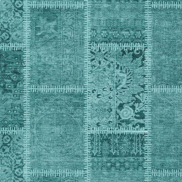 Homeroots 3' Brown And Beige Patchwork Washable Area Rug - Stylish, Durable, And Perfect For Indoor Or Outdoor Use 5' X 8' Polyester 579404