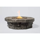 English Elm 12" H X 37" W Outdoor Fire Pit Table