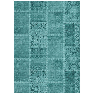 Homeroots 3' Brown And Beige Patchwork Washable Area Rug - Stylish, Durable, And Perfect For Indoor Or Outdoor Use 8' X 10' Polyester 579406