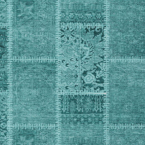 Homeroots 3' Brown And Beige Patchwork Washable Area Rug - Stylish, Durable, And Perfect For Indoor Or Outdoor Use 9' X 12' Polyester 579407