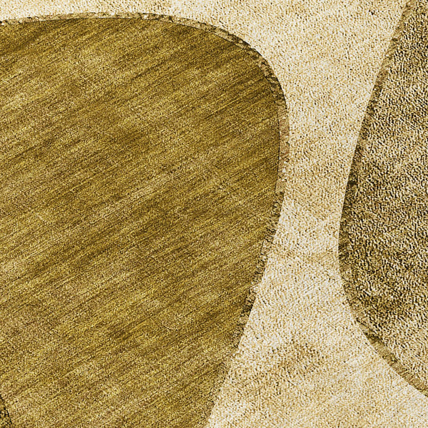 Homeroots 3' Denim Blue And Sky Blue Abstract Washable Area Rug For Indoor And Outdoor Versatile Spaces 8' Round Polyester 579417