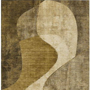 Homeroots 3' Denim Blue And Sky Blue Abstract Washable Area Rug For Indoor And Outdoor Versatile Spaces 10' X 14' Polyester 579420