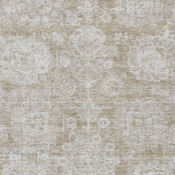 Homeroots 3' Artichoke Green Floral Washable Area Rug - Ideal For Indoor & Outdoor Spaces, Stain Resistant Design 3' X 5' Polyester 579433