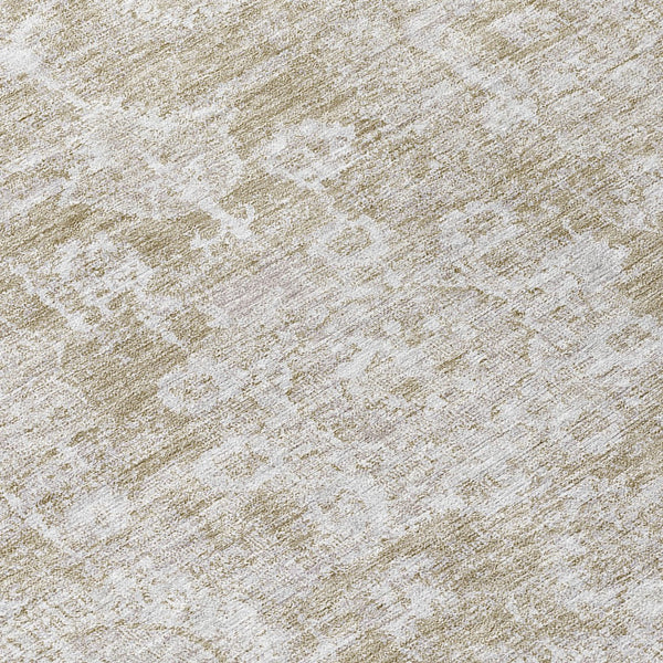 Homeroots 3' Artichoke Green Floral Washable Area Rug - Ideal For Indoor & Outdoor Spaces, Stain Resistant Design 8' Round Polyester 579435