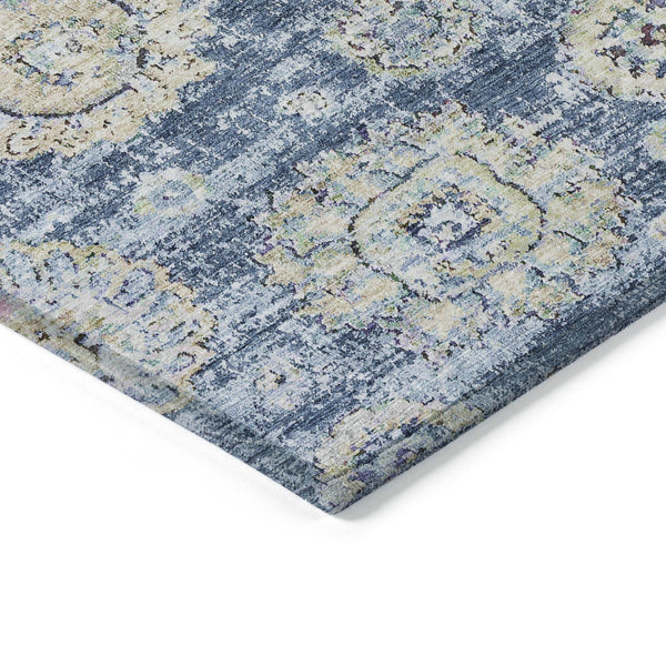 Homeroots 3' Artichoke Green Floral Washable Area Rug - Ideal For Indoor & Outdoor Spaces, Stain Resistant Design 8' X 10' Polyester 579442