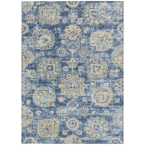 Homeroots 3' Artichoke Green Floral Washable Area Rug - Ideal For Indoor & Outdoor Spaces, Stain Resistant Design 9' X 12' Polyester 579443
