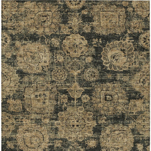 Homeroots 3' Artichoke Green Floral Washable Area Rug - Ideal For Indoor & Outdoor Spaces, Stain Resistant Design 3' X 5' Polyester 579445