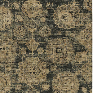 Homeroots 3' Artichoke Green Floral Washable Area Rug - Ideal For Indoor & Outdoor Spaces, Stain Resistant Design 3' X 5' Polyester 579445