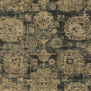 Homeroots 3' Artichoke Green Floral Washable Area Rug - Ideal For Indoor & Outdoor Spaces, Stain Resistant Design 8' X 10' Polyester 579448