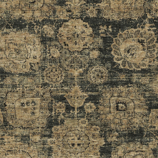 Homeroots 3' Artichoke Green Floral Washable Area Rug - Ideal For Indoor & Outdoor Spaces, Stain Resistant Design 8' X 10' Polyester 579448