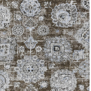 Homeroots 3' Artichoke Green Floral Washable Area Rug - Ideal For Indoor & Outdoor Spaces, Stain Resistant Design 3' X 5' Polyester 579451