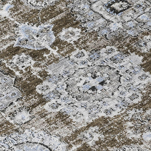 Homeroots 3' Artichoke Green Floral Washable Area Rug - Ideal For Indoor & Outdoor Spaces, Stain Resistant Design 8' Round Polyester 579453