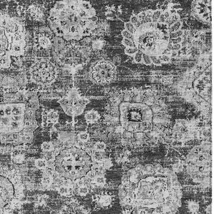 Homeroots 3' Artichoke Green Floral Washable Area Rug - Ideal For Indoor & Outdoor Spaces, Stain Resistant Design 5' X 8' Polyester 579458