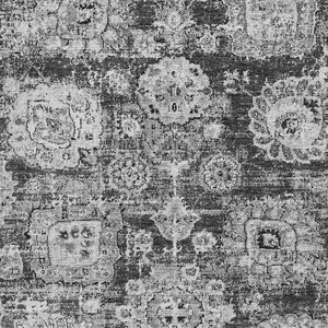 Homeroots 3' Artichoke Green Floral Washable Area Rug - Ideal For Indoor & Outdoor Spaces, Stain Resistant Design 9' X 12' Polyester 579461